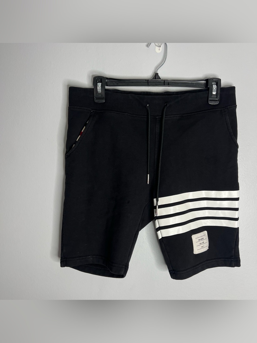Thom Browne Loopback Cotton Sweatshorts Mens Size 2 Black *FLAW*